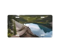 Stylish Glacier National Park Aluminum Front License Just One License Plate Frame Anti Rattle Design