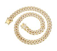 stylish gold chain for men - 20-inch cuban link necklace - hip-hop inspired box chain - perfect mens necklace for casual wear