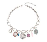 Stylish Gold Paperclip Necklace Adorned With Sun Moon And Star Charm A Versatile Accessory For Any Occasion Wear