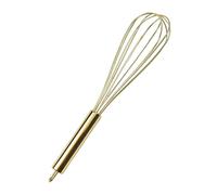 Stylish Gold Plate Kitchen Whisk Wire Whip Design for Effortless Blending of Ingredients Hanging Hole Easy Storage Home Baking Equipment