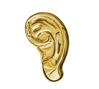 Stylish Gold Silver Alloy Ear Brooch Pin Trendy Art Inspired Jewelry Accessory Perfect for Casual or Formal Outfits Statement Jewelry