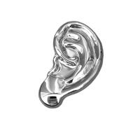 Stylish Gold Silver Alloy Ear Brooch Pin Trendy Art Inspired Jewelry Accessory Perfect for Casual or Formal Outfits Modern Metal Ear Brooch