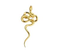 Stylish Gold Snake Pin Craft from Sturdy Steel Materials Portable Accessory for Adding Elegant Charm to Any Outfits