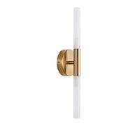 Stylish Golden Wall Light, with Up and Down Glass Shade Modern Wall Lamp Perfect for a Corridor 2 x G9 Socket Loft Bedside Wall Sconce Lighting Fixture Suitable for Indoor Bedroom Living Room,Gold