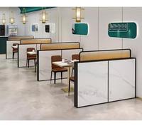 Stylish Gradient Striped Dining Dividers - 100x45cm Elegant Black Countertop Partitions, Low Fences for Restaurants & Cafes, Perfect Space Separators for Enhanced Privacy