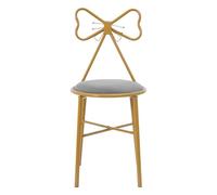 Stylish Gray Velvet Backrest Chair - Cushioned Makeup Stool for Dining & Vanity - Modern Suede Accent Chair for Home Decor & Comfort Perfect for Any Room