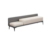 Stylish Grey Leather High Bed Step Stool & Bench, 120x40x52cm, Perfect Footstool for Easy Access & nization at End of Bed