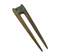 Stylish Hair Chopsticks Cats Handmade Hair Barrette Wood Texture Hair Accessory Hairpin Present For Cats Enthusiasts
