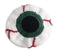 Stylish Halloween Cap Novelty Knitting Eyeball Women Men Winter Warm Hat Funny Skull For Carnivals Party Crochet Party Hat Stage Accessory Knitted