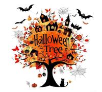 Stylish Halloween Ghosts Tree Window Stickers, Perfect for Quick and Flexible Holiday Transformations in Various Locations