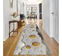 Stylish Hallway Carpet Runners Gren Gold Carpets Hardwearing Rugs Rubber Back 1/1.5/2/2.5/3/3.5/4/4.5/5/6/7/8/9M Rug and Runner for Hallways Study Room Dining Bedside Floor Mat 50x400cm