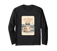 Stylish Hamster Do What I Want Sailing Luxury Style Long Sleeve T-Shirt