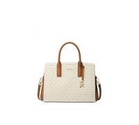 Michael Kors Women's Laila Medium Satchel Handbag, Gold-Tone Hardware/Vanilla/Acorn, One Size