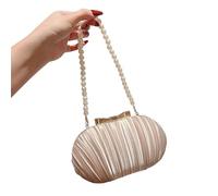 Stylish Handbag with Shimmering Beaded Chain Shoulder Bag Evening Purse Suitable for Cocktail Parties