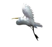 Stylish Handcrafted 925 Sterling Silver Heron Brooch - Enamel Bird Pin, Artistic Cloisonné Design, Elegant Crane Jewelry, Unique Nature-Inspired Accessory