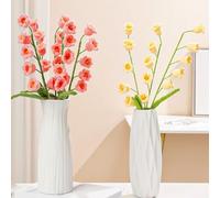 Stylish Handmade Lily of the Valley Bouquet Artificial Flowers Crafted from Soft Wool for Events (blue)