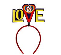 Stylish Heart Pattern Headband Comfortable Festival Headpiece Women's Hair Accessories Fits Various Head Sizes Rainbow Heart Headband