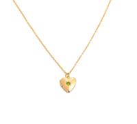 Stylish Heart Photo Case Necklace Multipurpose Metal Birthstone Love Jewelry Pendant Necklace For Fashion Females Copper Jewelry