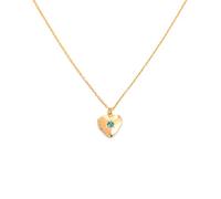 Stylish Heart Photo Case Necklace Multipurpose Metal Birthstone Love Jewelry Pendant Necklace For Fashion Females Copper Jewelry