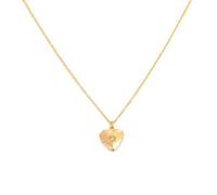 Stylish Heart Photo Case Necklace Multipurpose Metal Birthstone Love Jewelry Pendant Necklace For Fashion Females Copper Jewelry