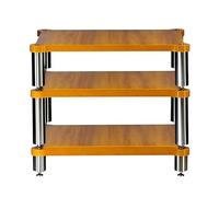 Stylish HiFi Rack AV Stand3/4 Shelf Wooden Turntable Furniture Corner TV Unit High Storage SolutionWood Color A (60x70.5x48cm) for Home Audio Setup