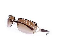 Stylish Hip Hop Rhinestones Sunglass Photo Props Metal Rimless Trendsetters Hip Hop Sunglass Hipsters Props