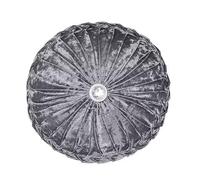 Stylish Home London Diamond Round Cushions Stitched Filled Crushed Velvet Beautiful Sofa Cushion Bed Cushion Small & Large (Grey, 35 x 35 cm (18 x 18 In))