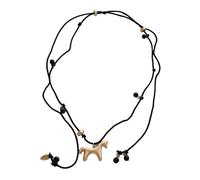 Stylish Horse Pendant Accessory Crafted From Alloy and Rope Offering Multiple Wearing Options to Elevates Individual Fashion Senses Woven Cord Necklace