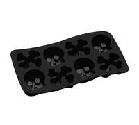 Stylish Ice Cube Tray With 8 Skull & Crossbones Made of Black TPR