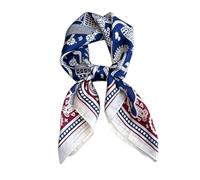 Stylish Imitated Silk Hair Scarf For Women 27.5 Inch Square Neck Soft Bandana Spring And Fall Wear
