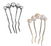 Stylish Imitation Pearls Embellished U Pins For Women And Girls Fashion Hair Accessory For Weddings Parties Daily Wear Multipurpose U Shaped Hairpin Metal