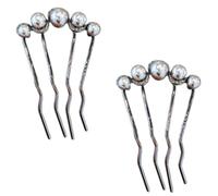 Stylish Imitation Pearls Embellished U Pins For Women And Girls Fashion Hair Accessory For Weddings Parties Daily Wear Multipurpose U Shaped Hairpin Metal