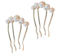 Stylish Imitation Pearls Embellished U Pins For Women And Girls Fashion Hair Accessory For Weddings Parties Daily Wear Multipurpose U Shaped Hairpin Metal