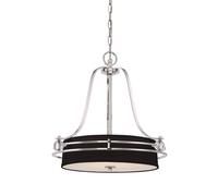 Stylish Imperial Silver 1 Bulb Ceiling Pendant Light Fitting With E27 Socket