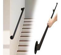 Stylish Indoor/Outdoor Stair Railing - 16ft Wall-Mounted Iron ils for Safety, Ideal for Pregnant, Children, and Elderly - & Secure Banister Solution