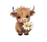 Stylish Interior Upgrade Car Air Vent Freshener Clip with Scottish Highland Cow Design Scratch-Resistant Long-Lasting Vent Clip Easy Clip Fresh Car Interior (1 Pair Cow, Perfume)