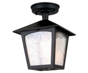 Stylish Ip23 1 Bulb Black Semi Flush Led Light For Outdoor Use