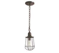 Stylish Ip23 1 Bulb Chain Lantern In Western Bronze Finish