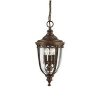 IP23 3 Bulb Classic Chain Lantern Light British Bronze LED E14 60W