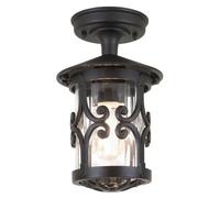 Stylish Ip23 Black Led Semi Flush Light For Outdoor Use