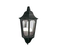 Stylish Ip43 Black Led Half Lantern Wall Light With E27 Socket