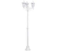 Stylish Ip44 Outdoor White Aluminium Lantern With 3 Arms For Garden Lighting