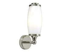 Stylish Ip44 Wall Light With Enclosed Glass Shade And Led Bulb For Bathrooms
