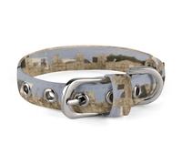 Stylish Israel at The Tower of David Dog Collar with Stainless Steel Buckle Lightweight Cute Printed Cat Collar Adjustable Pet Collars for Small Medium Large Dogs and Cats