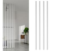 Stylish IV Wood Room Divider 4Piece Decorative Wall Panel 110cm HighPartition for Bedroom & Living Room Elegant White Design
