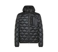 Blue Geometric Puffer Coat - male - Peuterey - Winter Jackets - Blue - M - Jackets M