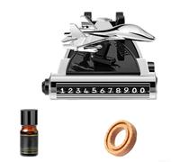 Stylish Jet Car Fragrance Diffuser Dashboard Decor | for premium ABS plastic, stylish jet design, eliminates , blue silver red options, car decor(silver)