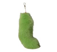 Stylish Keychain Pendant Eye Catching Foxes Tail Bag Decoration Unique Keyrings, Green, As show