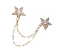 Stylish Kirsite Five Point Star Pin Traditional British Accessory for Jackets Coats Hats Bags Decoration Fashion Star Corsage