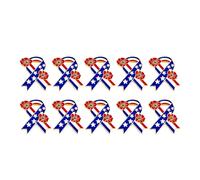 Stylish Kirsite Memorial Flower Brooch Featuring Star Designs Perfect for Casual Wear US Flag Patriotic Pin